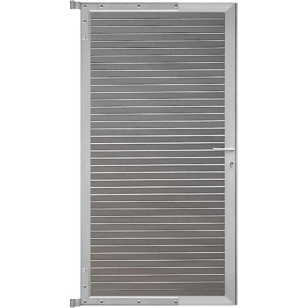 GartenLand Steckzauntor Air Gap ca. 90 x 175 cm WPC Schiefergrau Aluminium günstig online kaufen