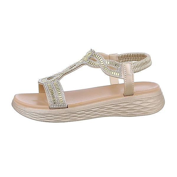 Ital-Design Damen Freizeit Riemchensandalette Keilabsatz/Wedge Keilsandalet günstig online kaufen