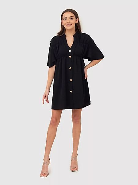 AX Paris Minikleid Schwarzes Kleid mit V-Ausschnitt günstig online kaufen