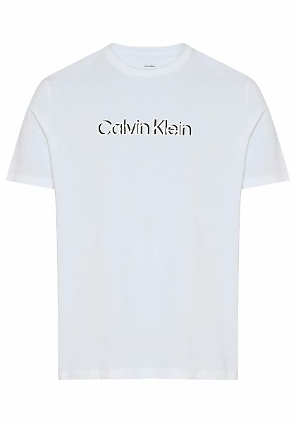 Calvin Klein T-Shirt Logoschriftzug, Rundhalsausschnitt, Regular Fit, reine günstig online kaufen