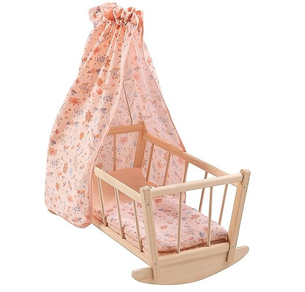 howa Puppenwiege miniflowers, Puppenbett aus Holz, inkl. Bettzeug und Betth günstig online kaufen