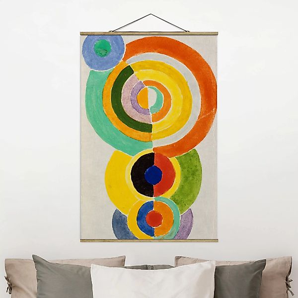 Stoffbild Abstrakt mit Posterleisten - Hochformat Robert Delaunay - Rhythmu günstig online kaufen