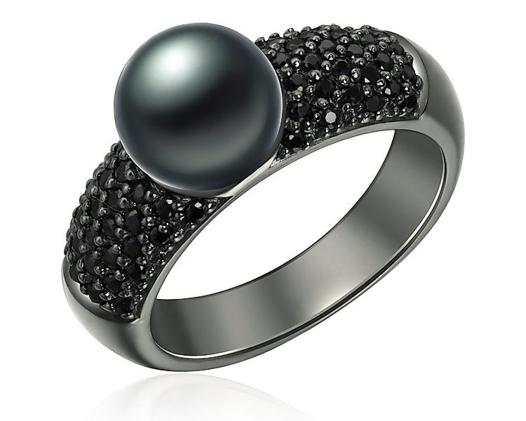 Valero Pearls Perlenring schwarz, mit Süßwasser-Zuchtperle günstig online kaufen
