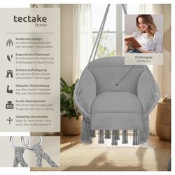 tectake Hängesessel Schaukelstuhl Samira, mit dickem günstig online kaufen