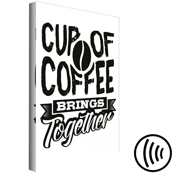 Wandbild Cup of Coffee Brings Together (1 Part) Vertical XXL günstig online kaufen