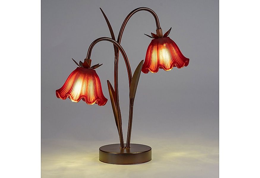 formano LED Tischleuchte Blume, Mit Timerfunktion, Rot, Motiv: Blüte günstig online kaufen