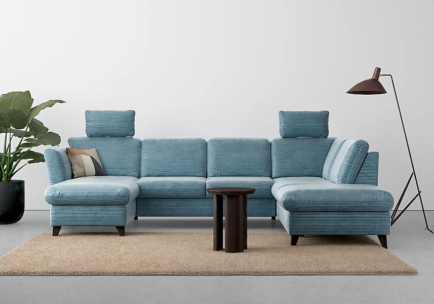 Home affaire Wohnlandschaft "Trelleborg U-Form" wahlweise mit Bettfunktion günstig online kaufen