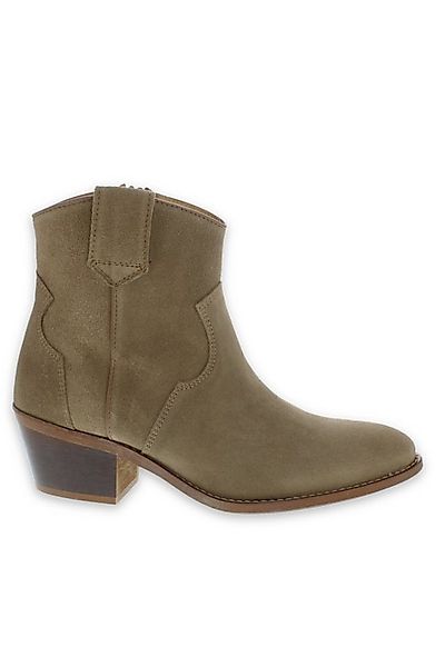 XAVER LUIS Schuhmanufaktur Western Boots - MYRA - Kalbvelour taupe Stiefele günstig online kaufen