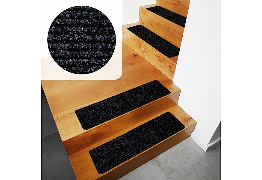 yourGEAR Stufenmatte yourGEAR 5x selbsthaftende graue Stufenmatte 76x20cm T günstig online kaufen