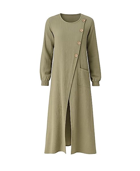 WENOR Longtunika Musselin mit Frontschlitz, Knopfdetail, 100 % Baumwolle, 1 günstig online kaufen