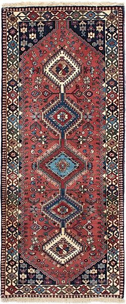 morgenland Wollteppich »Yalameh Felder Rosso chiaro 148 x 98 cm«, rechtecki günstig online kaufen