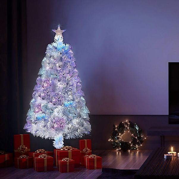 VINGLI Künstlicher Weihnachtsbaum mit 85/120/230 Zweigen & Optischer Faserb günstig online kaufen