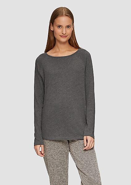 s.Oliver Langarmshirt Langarmshirt mit Flammgarnstruktur und günstig online kaufen