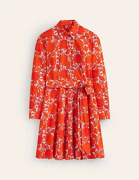 Amy Kurzes Hemdblusenkleid aus Baumwolle Damen Boden, Feuerwerk, Gardenia S günstig online kaufen