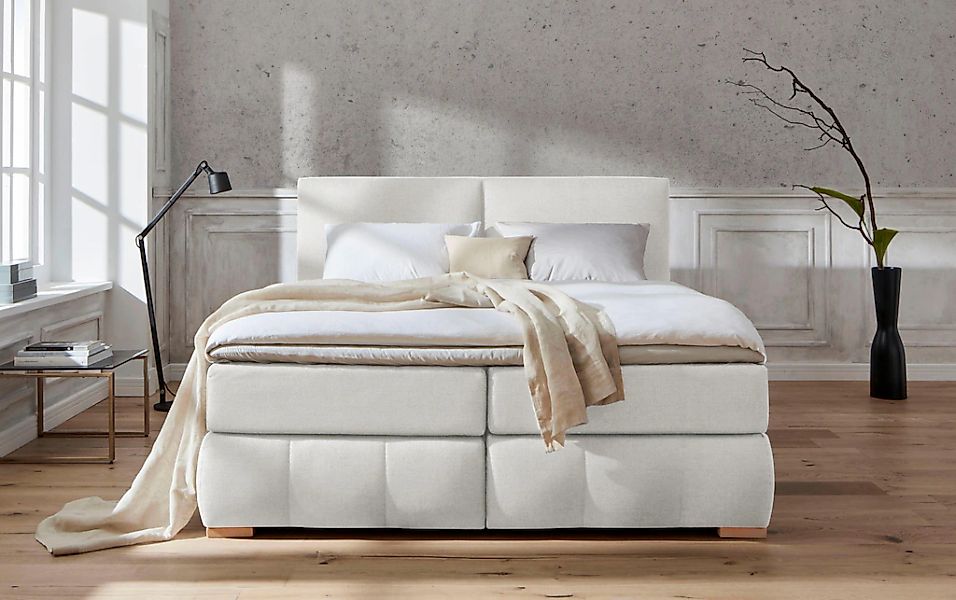 Home affaire Boxspringbett "Wehma" inkl. Topper in 3 verschiedenen Matratze günstig online kaufen