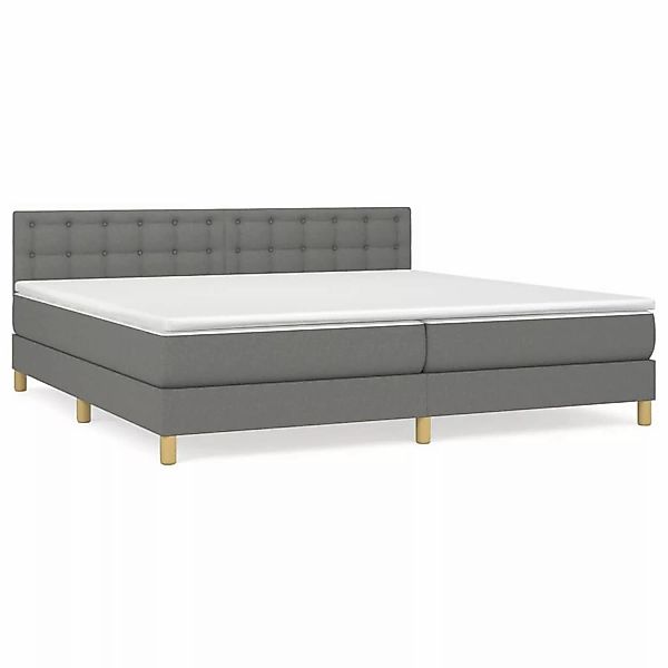 vidaXL Boxspringbett mit Matratze Dunkelgrau 200x200 cm Stoff1367491 günstig online kaufen