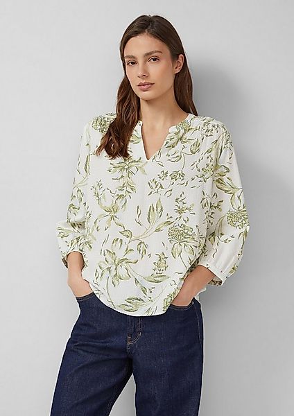 s.Oliver Kurzarmbluse Bluse Bluse aus Seersucker mit Raffungen günstig online kaufen