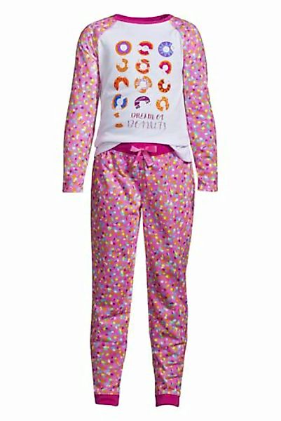 Gemustertes Pyjama-Set aus French Terry, Größe: 128-134, Sonstige, Jersey, günstig online kaufen