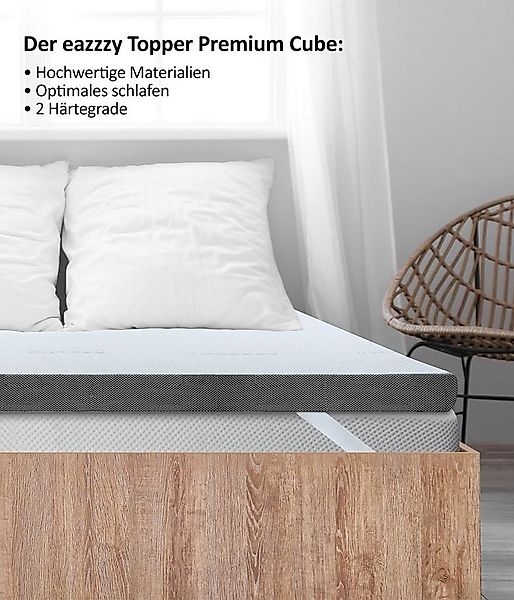 Matratzenauflage eazzzy Premium Cube Topper Matratzentopper Allergikerfreun günstig online kaufen