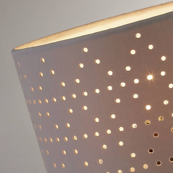 Tischleuchte Taave, grau/schwarz, Textil, Metall, 27 cm, E14 günstig online kaufen