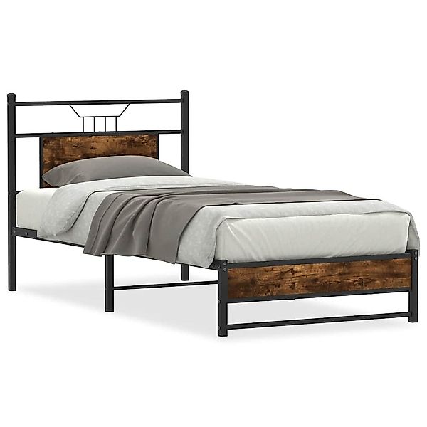 vidaXL Bett Bettgestell ohne Matratze Räuchereiche günstig online kaufen