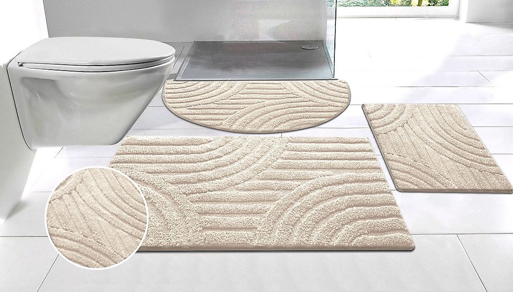 OTTO home Badematte Regona Scandi, Badvorleger, Badezimmer Teppich, Duschvo günstig online kaufen