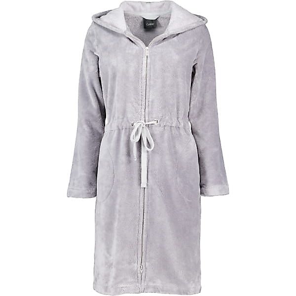 Cawö Home - Damen Bademantel Kurz Kapuze 822 - Farbe: graphit - 73 - L günstig online kaufen