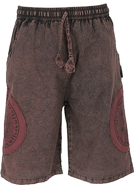 Guru-Shop Relaxhose Ethno Yogashorts, Stonwasch Patchwork günstig online kaufen