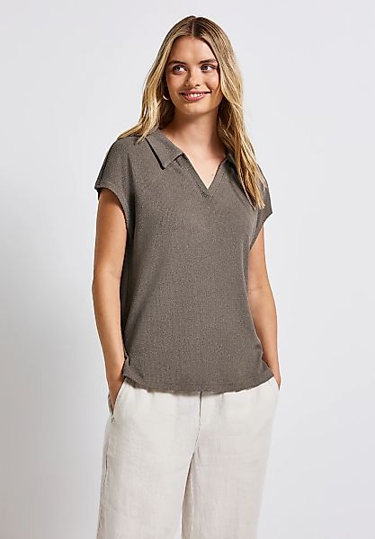 STREET ONE Poloshirt, aus elastischem Materialmix günstig online kaufen