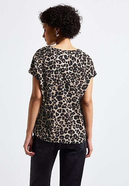 STREET ONE Kurzarmbluse mit Leoparden Muster günstig online kaufen