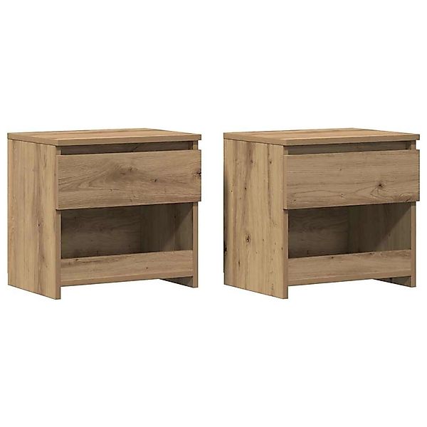 vidaXL Nachttische 2 Stk, Artisan-Eiche 40x30x39 cm Holzwerkstoff 856409 günstig online kaufen