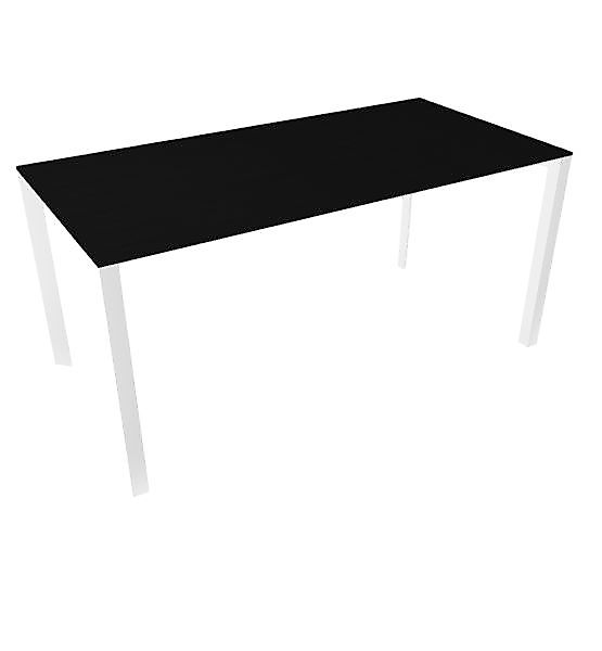 Profilo Konferenztisch 80x160 cm Laminierte Platte Schwarz günstig online kaufen