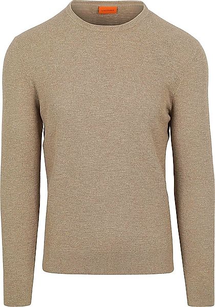 Suitable Pullover Structure Slub Beige - Größe M günstig online kaufen