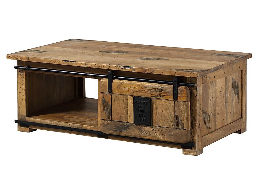 Massivmoebel24 Couchtisch RAILWAY (Couchtisch Mango 120x70x45 günstig online kaufen
