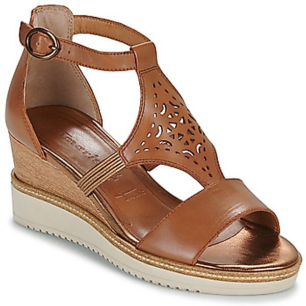 Tamaris Keilsandalette, Sommerschuh, Sandale, Keilabsatz, mit modischen Cut günstig online kaufen