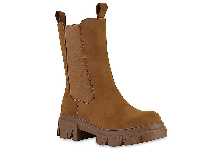 VAN HILL 841348 Plateaustiefelette Damen Plateau Boots Stiefeletten Profil- günstig online kaufen