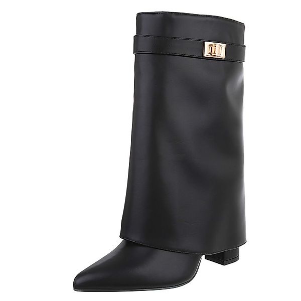 Ital-Design Elegante Stiefeletten mit umgeschlagenem Schaft günstig online kaufen