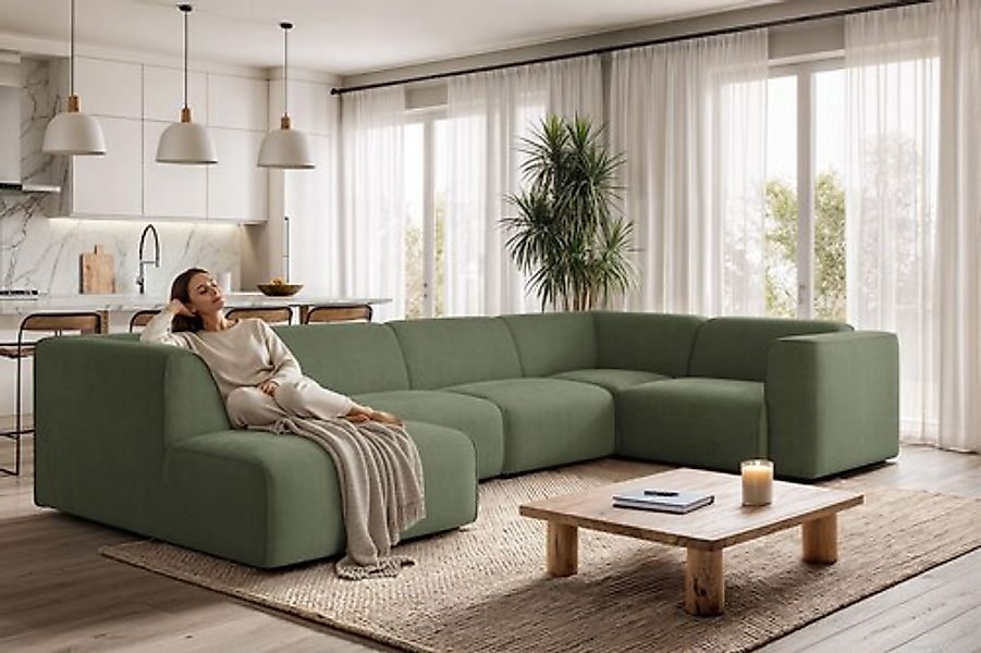 OTTO home Wohnlandschaft »Merid U-Form, B: 367 cm« jederzeit durch Module e günstig online kaufen