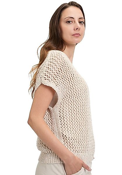 Betty&Co Strandpullover Strickpullover Kurz ohne Arm SOFT NATURE günstig online kaufen