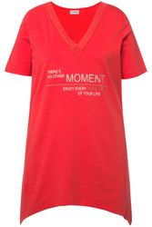 MIAMODA Longshirt T-Shirt Schrift-Motiv V-Ausschnitt Halbarm günstig online kaufen