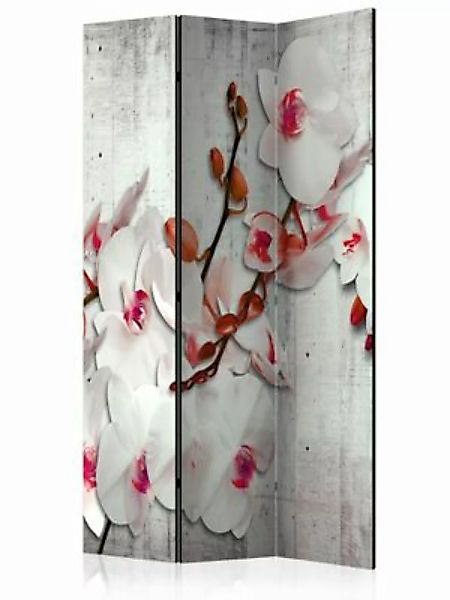 artgeist Paravent Concrete Orchid [Room Dividers] grau-kombi Gr. 135 x 172 günstig online kaufen