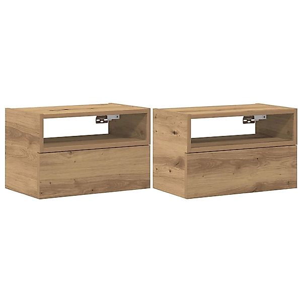 vidaXL Wand-Nachttische 2 Stk, Artisan-Eiche 45x26x28,5 cm 858613 günstig online kaufen