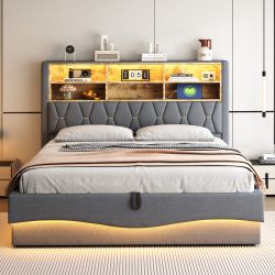 STILVORA Polsterbett 180x200 mit LED&USB,Jugendbett Doppelbett günstig online kaufen