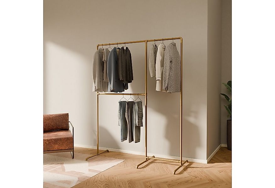 pamo. design Kleiderständer Kleiderständer LAS gold - freistehende Garderob günstig online kaufen