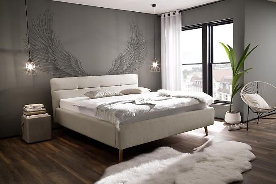 160x200 Polsterbett LOTTE von Meise Möbel Kopfteil gesteppt MELVA beige / F günstig online kaufen