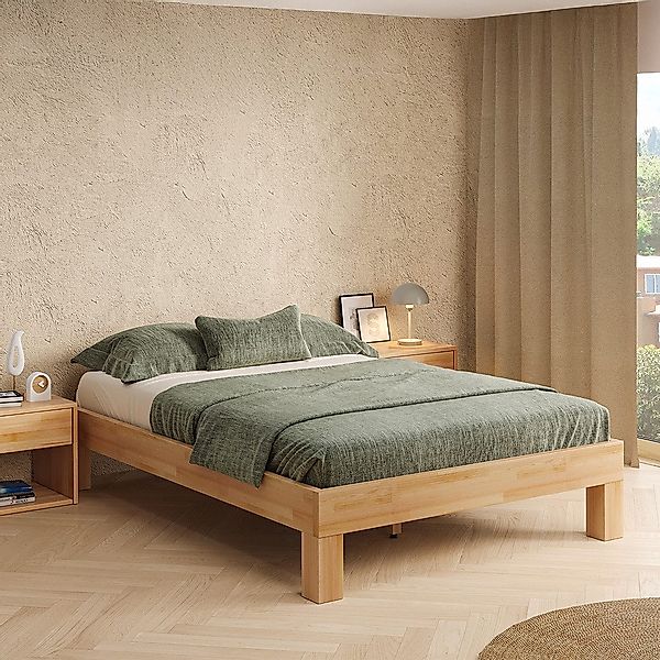 skølm. Massivholzbett Floki aus Buche, natur geölt, verfügbar in 140/180x20 günstig online kaufen