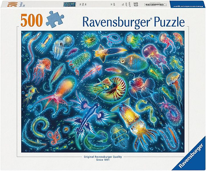 Ravensburger Puzzle Farbenfrohe Quallen, 500 Puzzleteile, günstig online kaufen