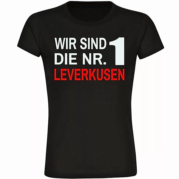 multifanshop T-Shirt Damen Leverkusen - Wir sind die Nr. 1 - Frauen günstig online kaufen
