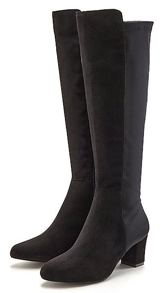 LASCANA Stiefel mit Stretcheinsatz und Langschaft, Stiefelette, Langer Stie günstig online kaufen