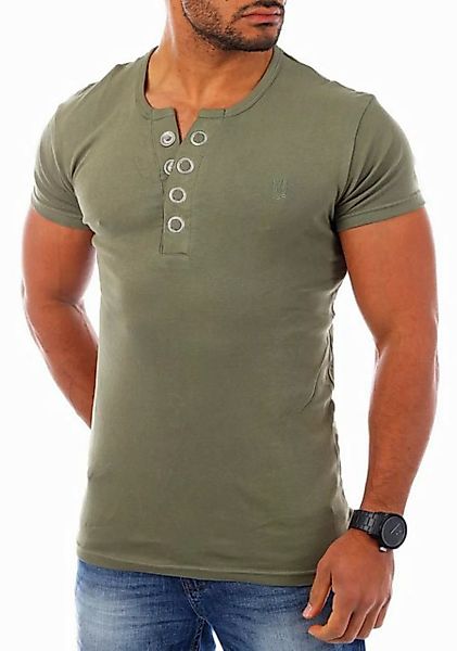 Young & Rich T-Shirt Herren basic fein gerippt mit trendigen extra großen K günstig online kaufen